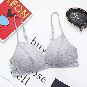 French-style thin-cup triangle bra, wire-free women's bra, breathable lace-trimmed push-up bra - Product Image 6