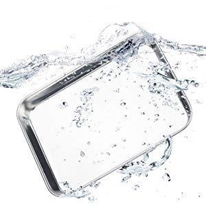 304 Stainless Steel Rectangular <b>Tray</b> Thickened Flat Bottom Serving <b>Tray</b> For Hotel Coffee <b>Tea</b> Drinks - Product Image 5