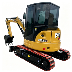 Excavatrice Cat303.5e2 d'occasion en bon état avec patins en caoutchouc, mini-pelleuse, excavatrice sur chenilles Cat305.5e2 d'origine japonaise à vendre - Product Image 1