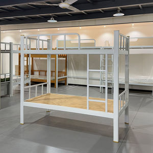 Modern Metal <strong>Bunk</strong> <strong>Bed</strong> With Storage - <strong>Double</strong> Decker Space Saving <strong>Bed</strong> For Bedroom, School Dorm &amp; Apartment - Product Image 4