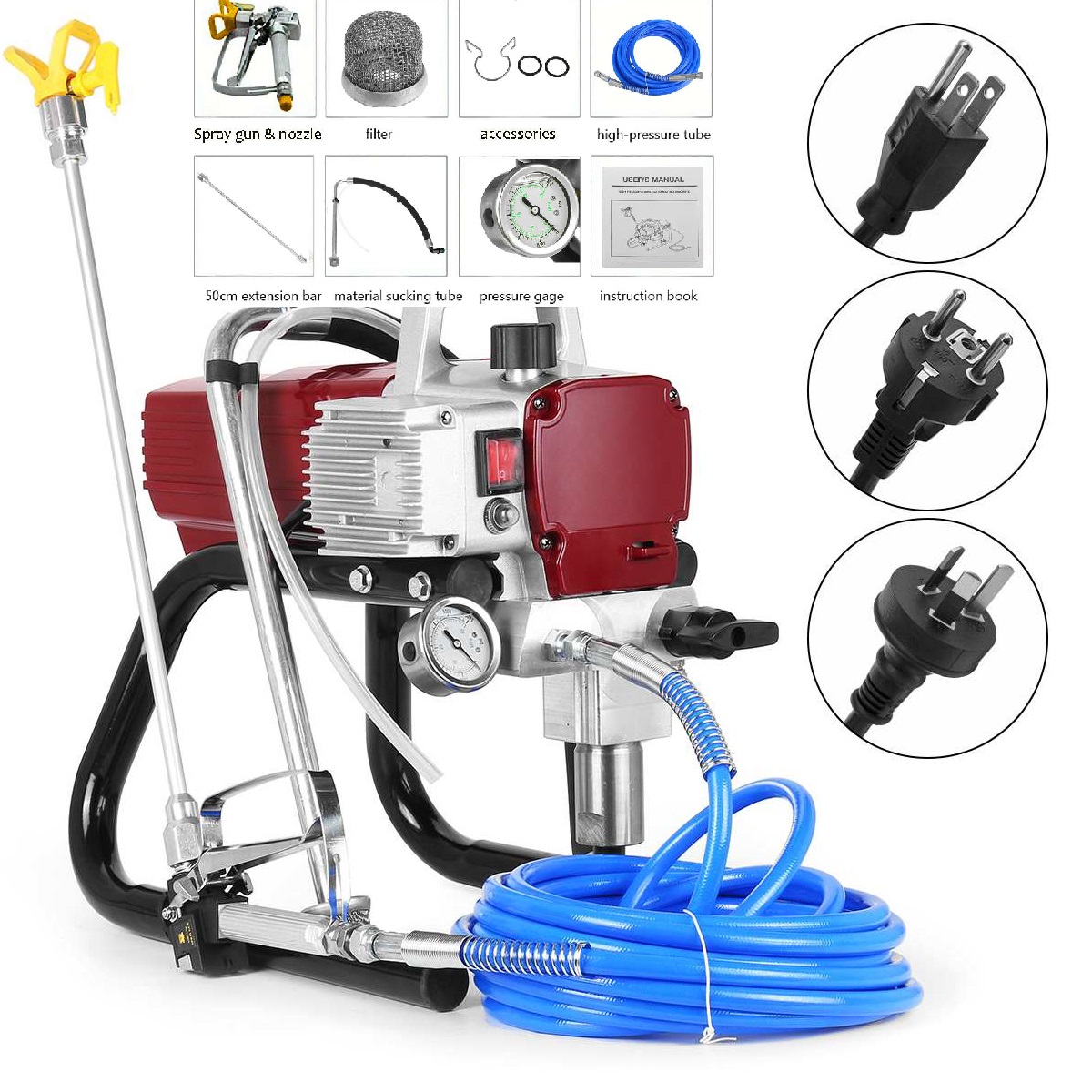 2022 High-pressure New airless spraying machine Airless Spray Gun electric Airless Paint Sprayer 390 3painting machine tool