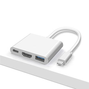 Câble adaptateur de charge 3 en 1 Type C vers <span class=keywords><strong>USB</strong></span> 3.0 HDTV Hub <span class=keywords><strong>USB</strong></span>-C 3.1 pour <span class=keywords><strong>Macbook</strong></span> <span class=keywords><strong>Air</strong></span> Pro Huawei Mate10 Samsung S8/9/10 - Product Image 2