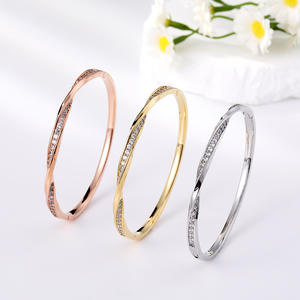 Pulsera de onda espiral trenzada Pulsera <span class=keywords><strong>Dyson</strong></span> apilada de alto nivel para niña Pulsera Mobius de color alto - Product Image 2