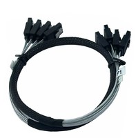 Kabel Data Hard Drive SATA 3.0 7Pin 4 Saluran 0.5M 6Gbps Kabel Sinyal HDD SSD Server Internal