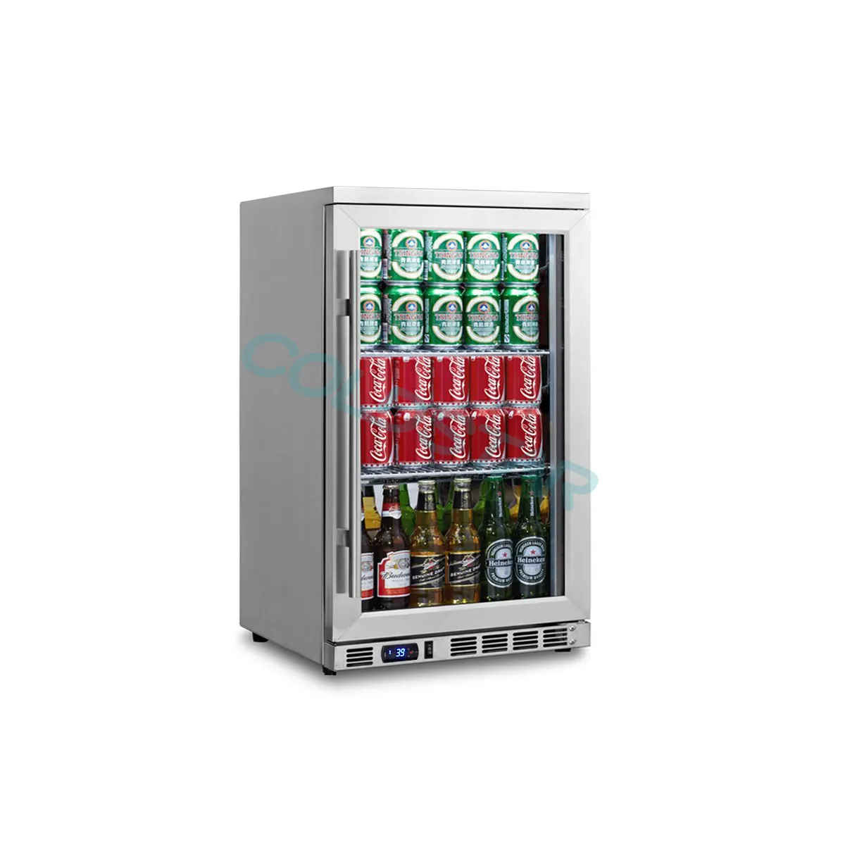 Il frigorifero sotto il bancone del bar viene fornito con un regolatore di temperatura digitale