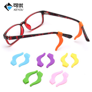 Crochets d'oreille antidérapants en silicone 41 mm pour lunettes, grande taille, couleur unie, style sport, fixation - Product Image 3