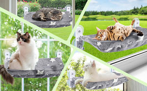 Hamaca Moderna para Gatos con Ventosa de Tela Oxford Rectangular, Nido Colgante Plegable, Percha para Ventana de Vidrio, Cama para Mascotas - Product Image 6