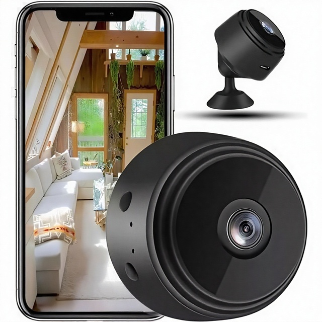 SHUZHI A9 HD Camera WiFi Home Security 1080p Night Vision Camera with Memory Card-Small DV Sports Model IR