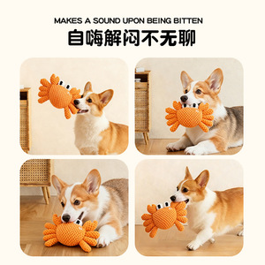 Nuevo juguete transfronterizo para perros, juguete de cuerda con forma de animales marinos, tortuga, cangrejo, muñeco de estrella de mar, emite sonidos, masticable. - Product Image 5