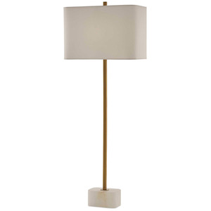 Lampe de table en verre clair de grande taille avec fer en laiton pour hôtel - Product Image 6