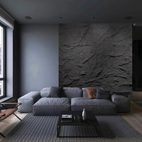 Vente en gros Nouveau panneau mural artificiel en pierre 3D 20mm 30mm 50mm 60mm Panneau de placage mural extérieur en pierre de roche en polyuréthane Faux Pu