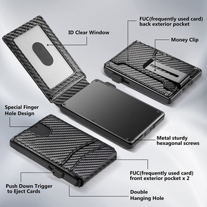 <strong>Smart</strong> Automatic Pop Up Credit <strong>Card</strong> Wallet With Metal Money Clip RFID Blocking Slim Metal Aluminum Wallet For Man - Product Image 2