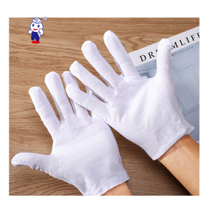 Mujer Cosmética Noche Eczema Sensible Piel irritada Spa Terapia Manos secas Hidratante Guantes de algodón blanco Guantes de joyería - Product Image 1