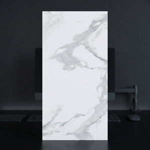 Dalles de sol et de mur en porcelaine mate et polie Alvino Statuario 600x1200mm - Product Image 1