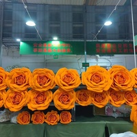 Tête de fleur artificielle réaliste en EVA, décoration murale géante pour événements, décoration de mariage et de fête
