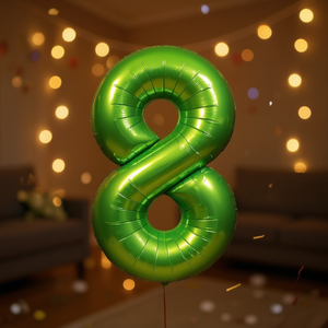 Party Love Number <b>Balloon</b> Green <b>100</b> Cm Metallic Birthday Party Decor KIDS - Product Image 3