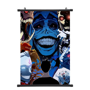 Vente en gros personnalisée 60*90CM <span class=keywords><strong>Solo</strong></span> nivellement Sung Jin Woo <span class=keywords><strong>Manga</strong></span> Decora Anime Show vente dessin animé Anime Wallscrolls Anime Wall Scroll - Product Image 5