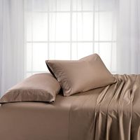 Parure de lit de luxe 4 pièces en lyocell pur tissé à rayures modernes, garnissage en laine 300 fils, toutes saisons, personnalisable