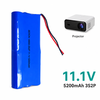 Paket Baterai Li-ion 11.1V 5200mAh 18650 3S2P Kustom dengan Konektor VH 3.96mm OEM untuk Proyektor Speaker Grosir