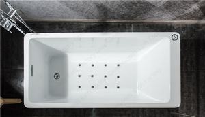 Frap — baignoire de Massage, douche autoportante en acrylique, couleur blanche, cascade avec Jets - Product Image 4