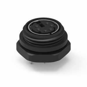 Conector Mini Din 6PIN Hembra DIP Anticorrosión con Bloqueo Trasero Chapado en Latón - Product Image 2