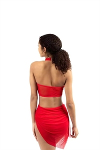 Robe <span class=keywords><strong>de</strong></span> danse lyrique moderne sans manches en mousseline pour femme, idéale pour l'entraînement en salle <span class=keywords><strong>de</strong></span> bal, costume en maille pour performance - Product Image 2
