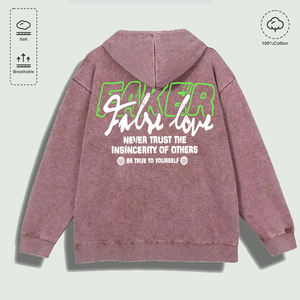 %100 Pamuk Yıkanmış 'Sahte Aşk Kendinize Sadık Olun' Grafikli Kapüşonlu Üst, Çok Renkli - Product Image 3