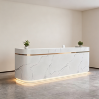 Meilleures ventes - Bureau de réception personnalisé en couleur blanche pour hôtel, entreprise, salon de beauté