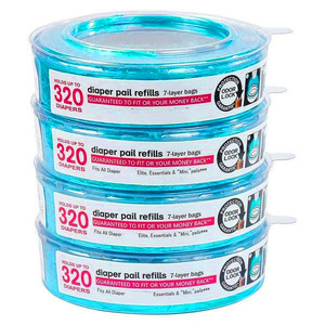 4 paquets de sacs de recharge pour poubelle à couches <span class=keywords><strong>Angelcare</strong></span>, recharge pour système de gestion des couches, sacs de recharge pour poubelle à couches <span class=keywords><strong>Angelcare</strong></span> - Product Image 4
