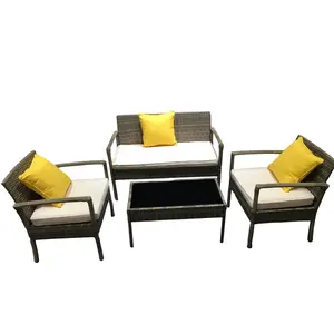 Outdoor Furniture New Model Sofa Sets Gray Rattan Wicker