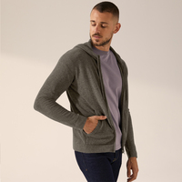 Vente en gros de sweats à capuche en cachemire 100% surdimensionnés personnalisés, à fermeture éclair, pour hommes et femmes