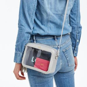 Custom Multi-Color Stadium-Approved Clear PVC Zipper Bag Crossbody Adjustable <b>Strap</b> Rectangle <b>Shoulder</b> Tassel Waterproof Winter - Product Image 3