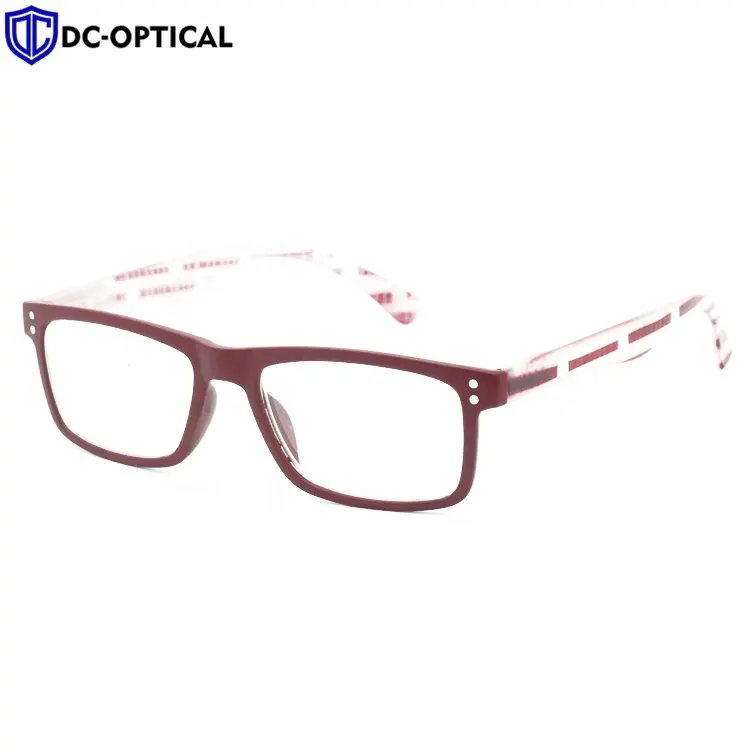 Dcoptical แว่นสายตาสำหรับผู้ชายทุกเพศดีไซน์อิตาลีแฟชั่นแว่นตาอ่านหนังสือพลาสติกพร้อมบานพับสปริงลวดลายทันสมัย