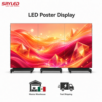 Écran LED publicitaire pliable en trois parties sans soudure pour centres commerciaux, affichage de bannières LED P1.25 P1.53 P1.86 P2 P2.5