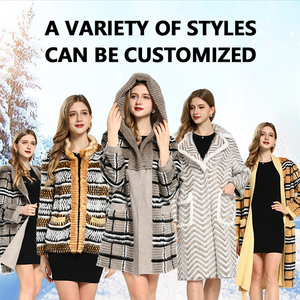 2023 <span class=keywords><strong>giacca</strong></span> di pelliccia di coniglio rosa italiano <span class=keywords><strong>abito</strong></span> da donna in vera pelliccia a doppia faccia - Product Image 4