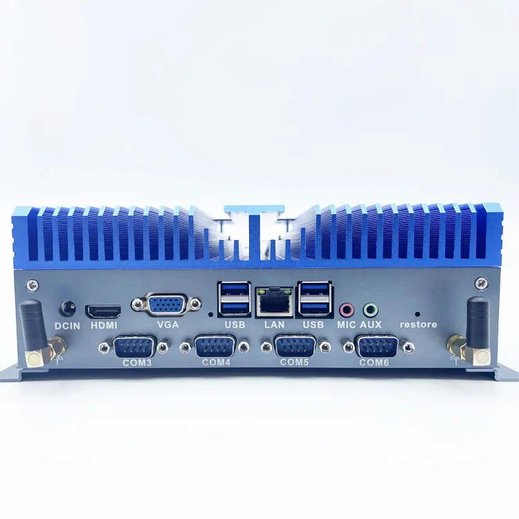 IntelCore I7-4番目の組み込みミニPCCPU4GB 64GB SSD 2LAN linux VGA RS232/485 4G HDWIFIファンレス産業用組み込みボックスPC