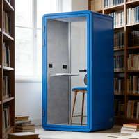 Cabine téléphonique de bureau insonorisée, modulaire, extensible et réglable, en acier moderne, pour une personne, avec capteur intelligent, pour bureau à domicile