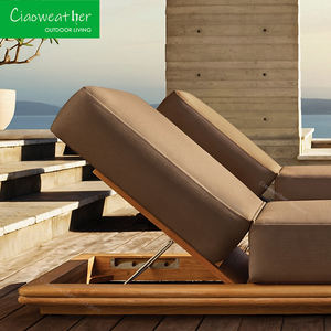 Chaises longues modernes pour terrasse d'hôtel Chaise longue de luxe pour villa et <span class=keywords><strong>piscine</strong></span> Chaises longues pour <span class=keywords><strong>piscine</strong></span> extérieure Chaise longue extérieure en teck - Product Image 3