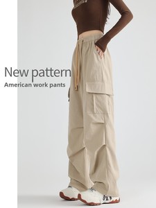 Nuovi Pantaloni Sportivi Grigi da <span class=keywords><strong>Donna</strong></span> a Vita Alta, Gamba Dritta, Elastici, Antirughe, <span class=keywords><strong>Stile</strong></span> Giapponese, Casual Autunnali, Slim Fit - Product Image 2