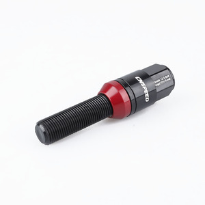 CNSPEED น็อตล้อ M14x1.25 สีดำแดง ผลิตจากเหล็กฟอร์จ 7075-T6 เกรด 12.9 - Product Image 1