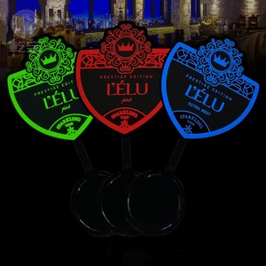 Longstar ของขวัญที่รองแก้ว LED 7สีวัสดุ PET สติกเกอร์ติดกาวสำหรับขวดแชมเปญไฟขวด - Product Image 4