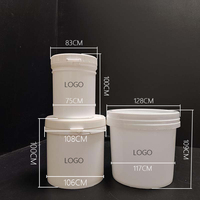 Seau en plastique avec couvercle, personnalisé avec logo, imperméable, qualité alimentaire, peinture XIANGSHI