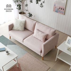 Sofá moderno de 3 plazas, tapizado en tela rosa, escandinava, color verde, gris, beige, crema y azul, HN-041 - Product Image 3