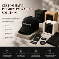 Service tout-en-un : Casquette de baseball structurée avec logo personnalisé et coffret cadeau pour les fournisseurs de cadeaux et les événements d'entreprise – Ensemble d'emballage personnalisé