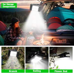 Luces Solares con Sensor de Movimiento, Luz de Seguridad LED, ABS IP67, para Sombrilla, Camping, Tienda de Campaña, Valla, Terraza, Garaje, Patio, Exterior - Product Image 5