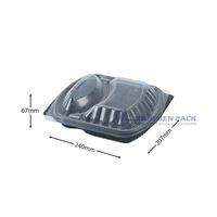 Boîte à lunch rectangulaire jetable en plastique, anti-fuite, avec couvercle anti-buée, pour le stockage des aliments