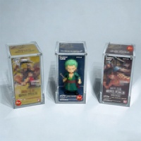 Boîte TCG OP en acrylique poli résistant aux UV, personnalisable en usine, petite boîte de protection pour collection de cartes