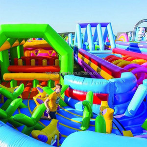 Terrain de jeu gonflable extérieur pour trampoline Intérieur Enfants Obstacles Paintball Course Château gonflable avec souffleurs Maison de rebond - Product Image 1