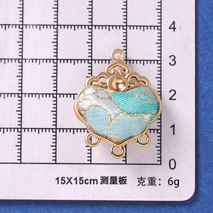 Nouveau pendentif fait main Song <span class=keywords><strong>Jin</strong></span> avec fermoir de sécurité, style rétro double face, pour collier DIY, accessoires pour cheongsam et hanfu à franges - Product Image 4