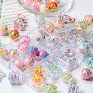 Nouveauté Mode Sac Imprimé INS Mignon et Beau Perles Peintes à la Main pour DIY Chaînes de Téléphone Bracelet Collier Boucles d'Oreilles Accessoires - Product Image 3